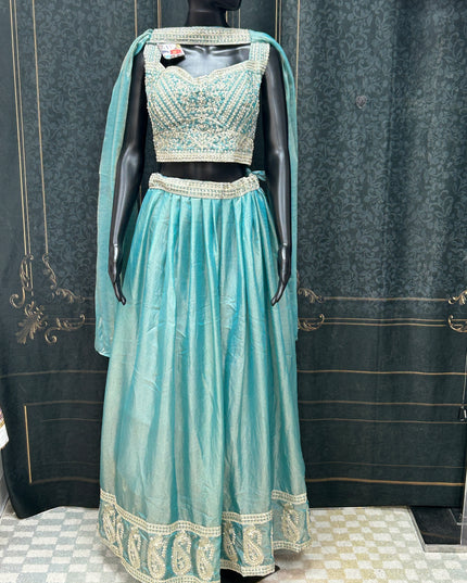 Teal blue : Lehenga Choli set