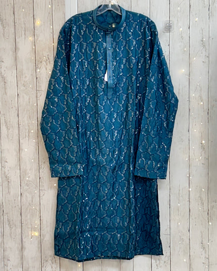 Sequin work kurta pajama set for men