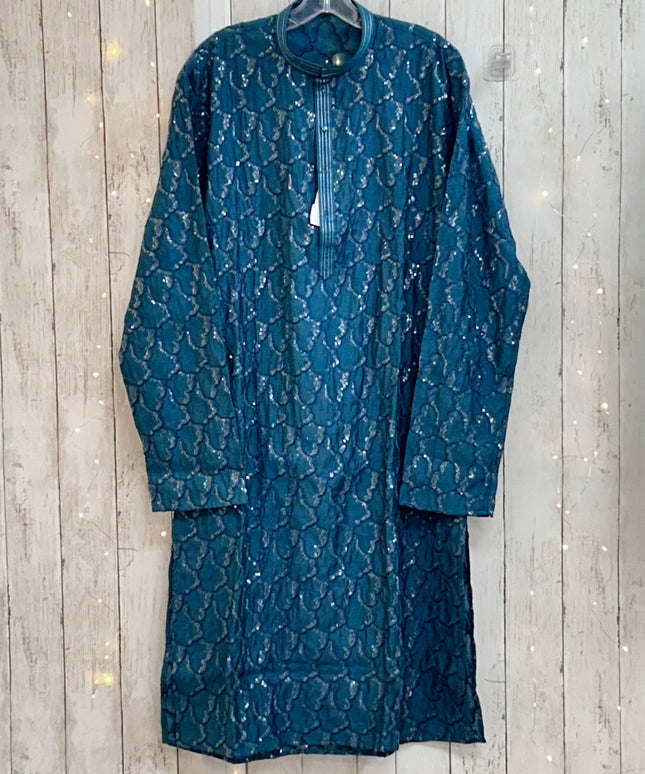 Sequin work kurta pajama set for men