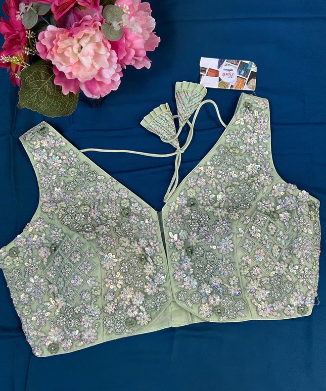 Kurti Connection USA Embroidered Sleeveless Blouse