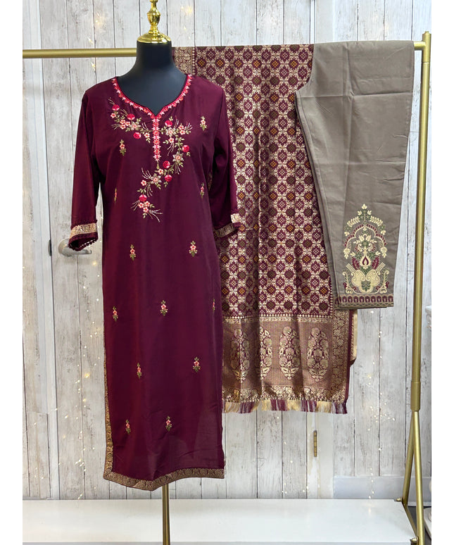 Modal silk salwar suit with banarasi dupatta