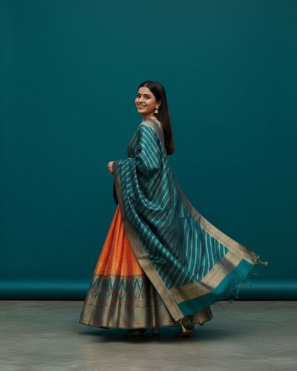 Silk long gown