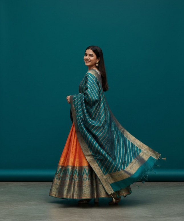 Silk long gown