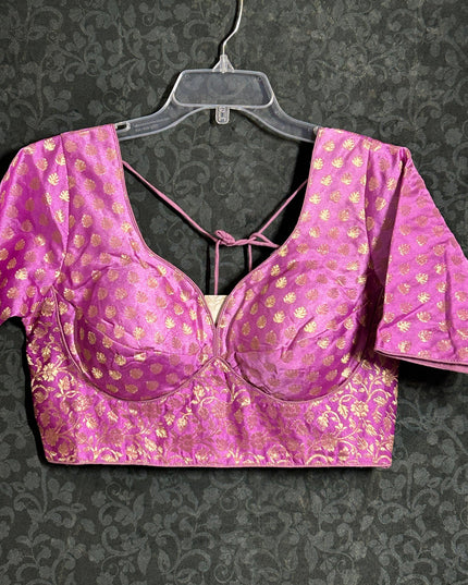 Jacquard silk blouse : light purple ( vegan silk)
