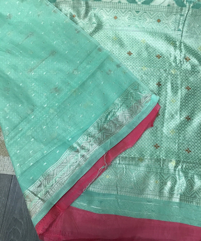 Linen cotton saree