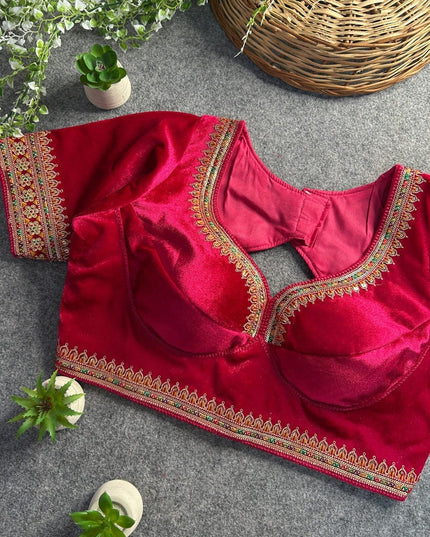 Velvet designer blouses