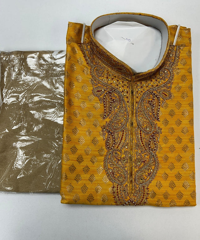 Yellow : Kurta pajama set by Kurti Connection USA