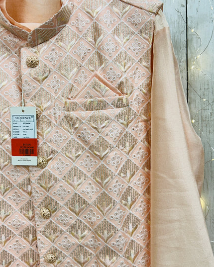 Silk kurta pajama with jacket