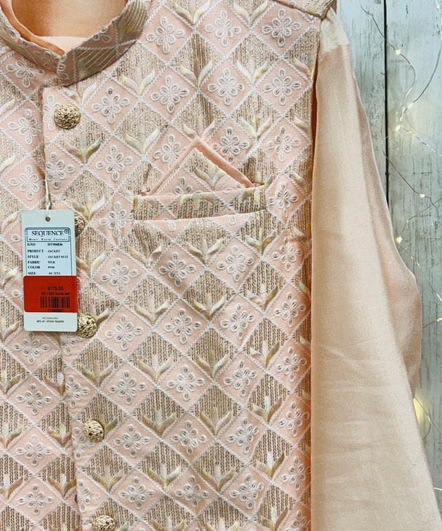 Silk kurta pajama with jacket