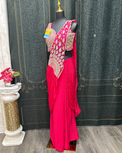 Readymade chiffon saree
