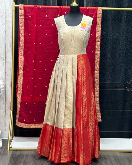Kanjivaram silk long gown
