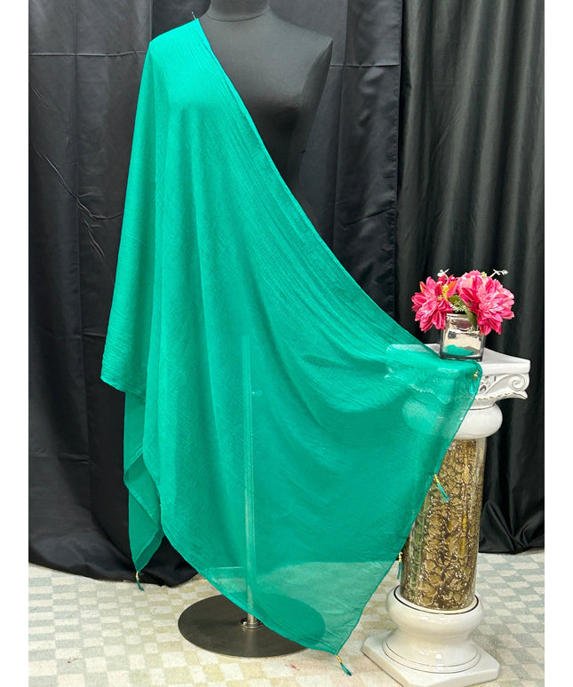 Chiffon green dupatta by Kurti Connection USA