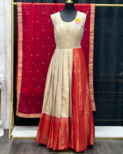 Kanjivaram silk long gown