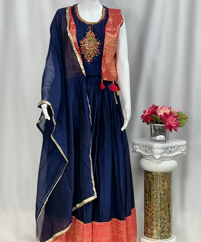 Silk lehenga Choli set - Kurti Connection USA
