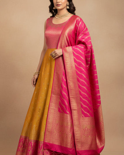 Kanjivaram silk long gown