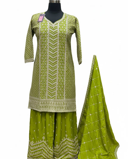 Heavy party wear sharara suit