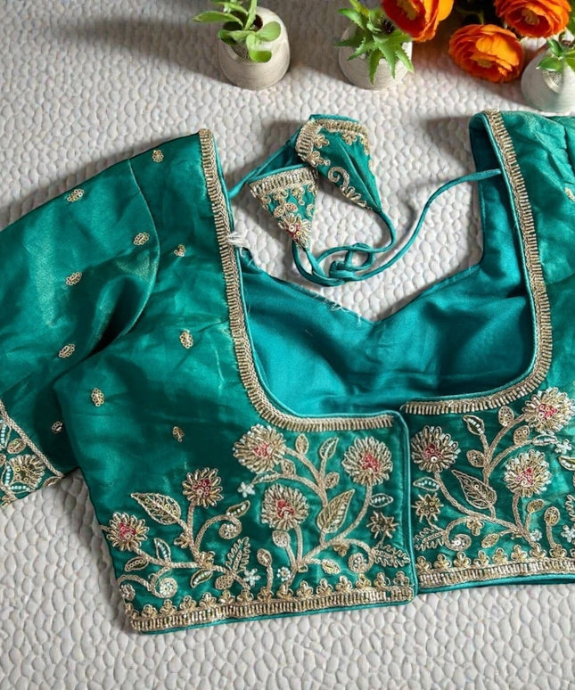 Party wear heavy work blouses by Kurti Connection USA