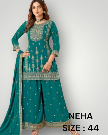Neha : party wear sharara suit - Kurti Connection USA