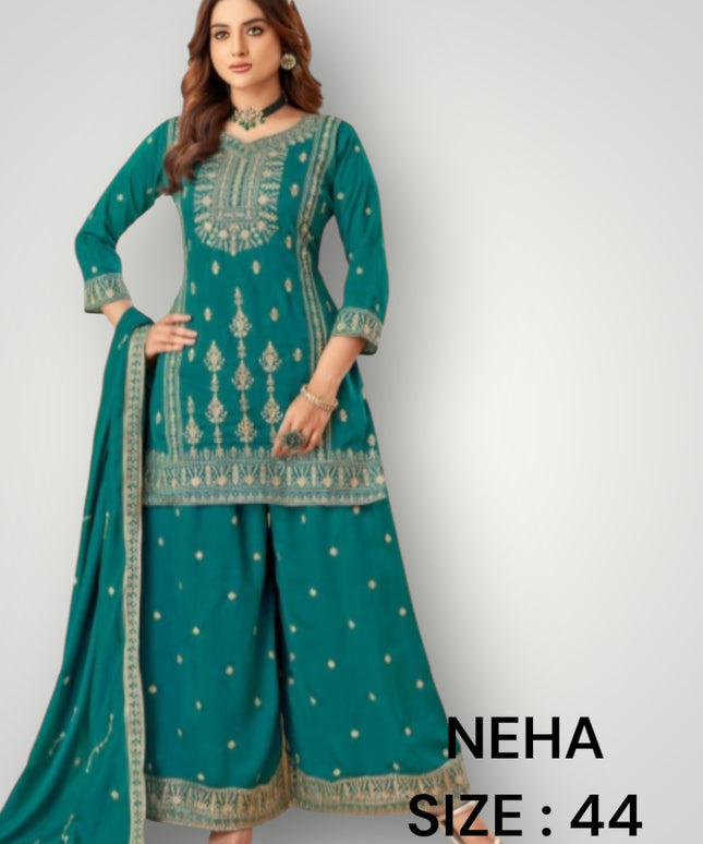 Neha : party wear sharara suit - Kurti Connection USA