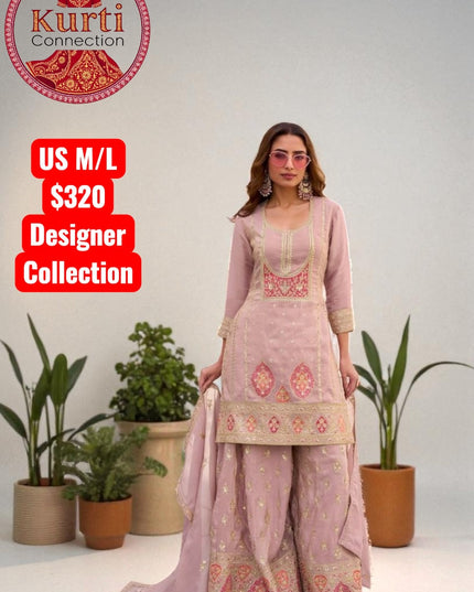 Gemini : Silk sharara sets by Kurti Connection USA