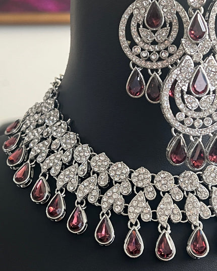 Wine wonder : necklace set by Kurti Connection USA