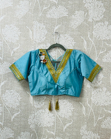 Light blue blouse by Kurti Connection USA