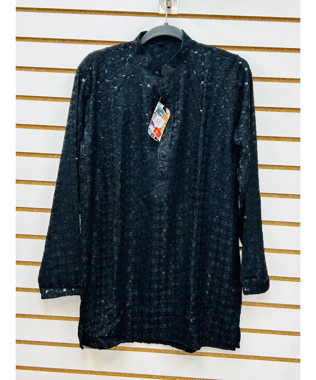 Black sequin kurta | short kurta