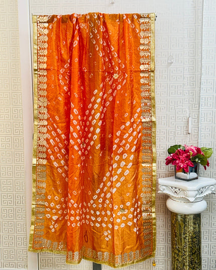 Gita Patti Bandhani dupatta by Kurti Connection USA