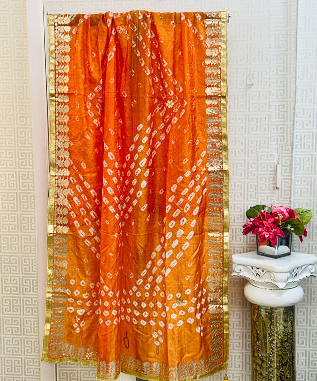 Gita Patti Bandhani dupatta by Kurti Connection USA