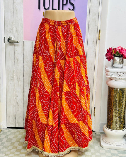 Jaipur Bandhani skirt / cotton lehenga