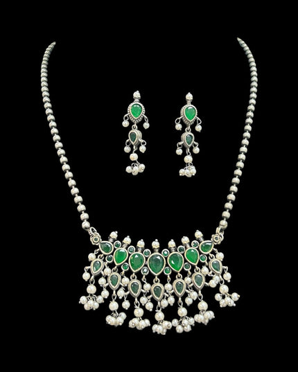 Oxidized necklace set by Kurti Connection USA