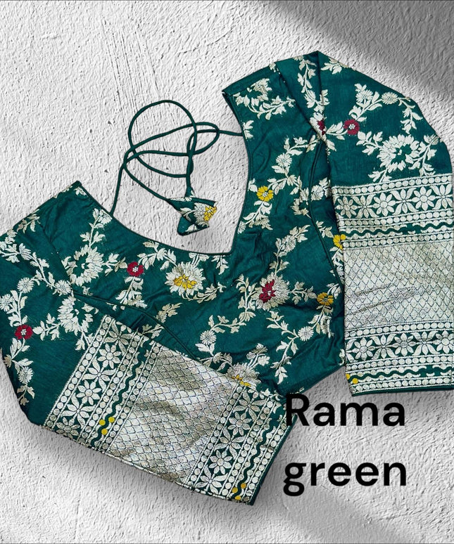Dola silk blouse / long sleeves by Kurti Connection USA