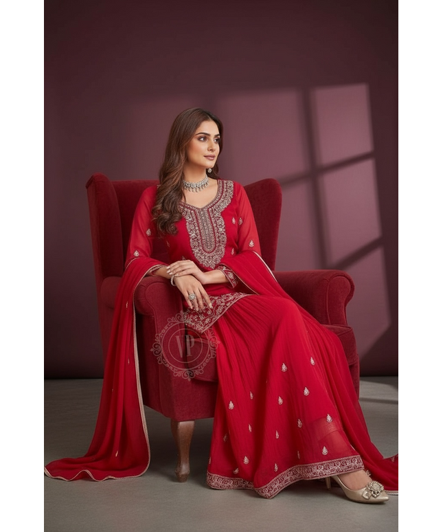 Party wear sharara set by Kurti Connection USA