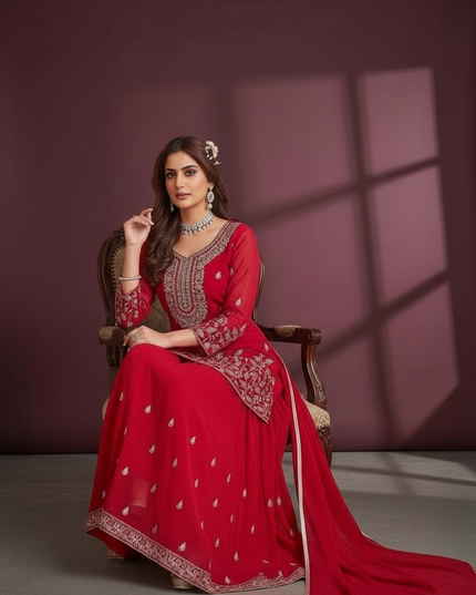 Party wear sharara set by Kurti Connection USA