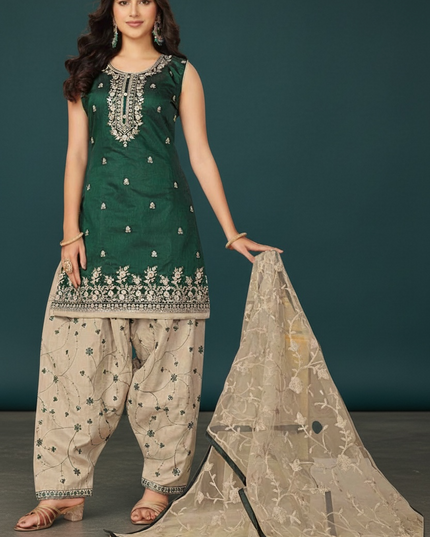 Cotton silk salwar suit by Kurti Connection USA