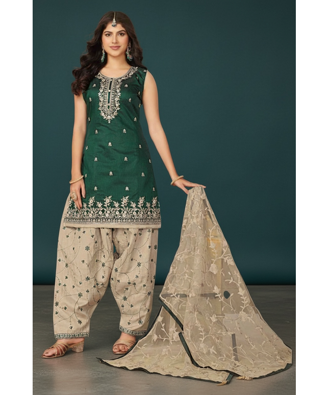 Cotton silk salwar suit by Kurti Connection USA