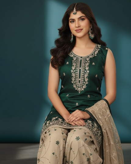 Cotton silk salwar suit by Kurti Connection USA