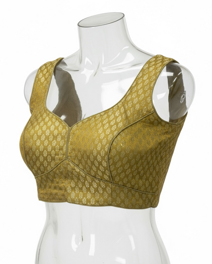 Gold blouse by Kurti Connection USA