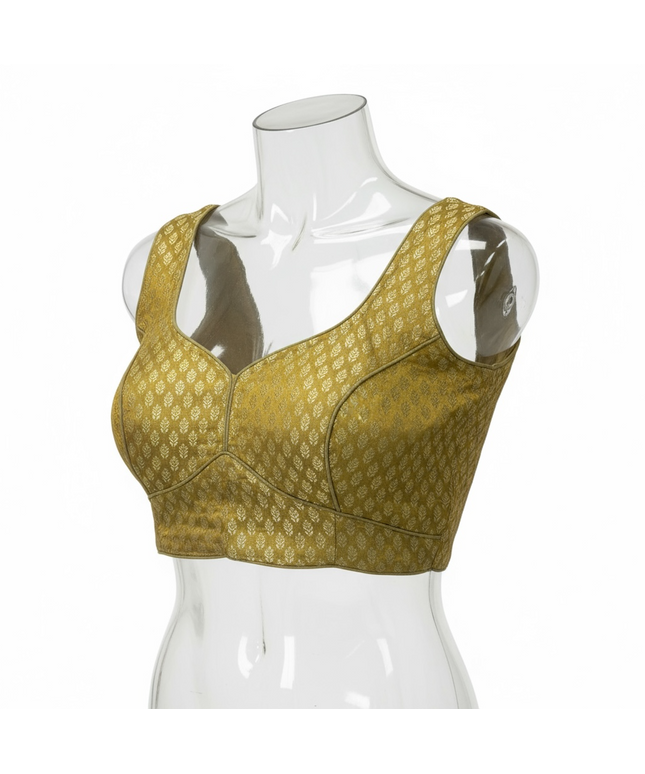 Gold blouse by Kurti Connection USA
