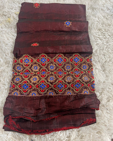Blouse piece with embroidery work / cut piece 1 meter by Kurti Connection USA