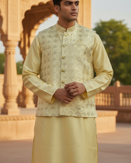 Silk kurta pajama set by Kurti Connection USA