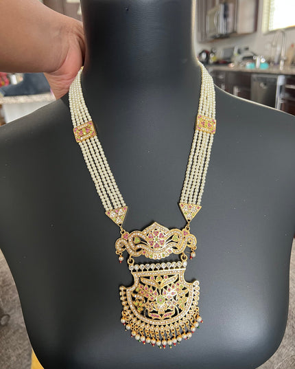 Jadau haar : long necklace by Kurti Connection USA