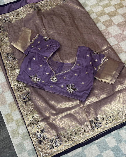 Banarasi tissue silk saree by Kurti Connection USA