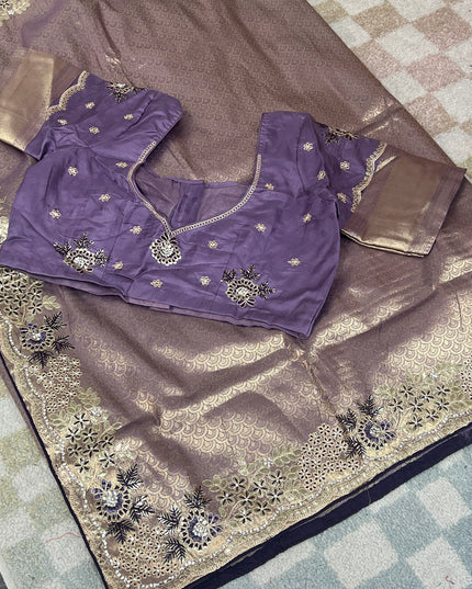 Banarasi tissue silk saree by Kurti Connection USA