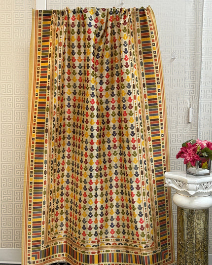 Silk dupatta : digital print by Kurti Connection USA