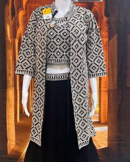 Black Lehenga set by Kurti Connection USA