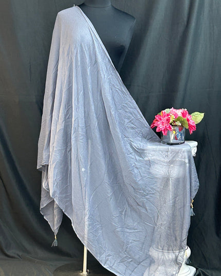 Grey chiffon dupatta by Kurti Connection USA