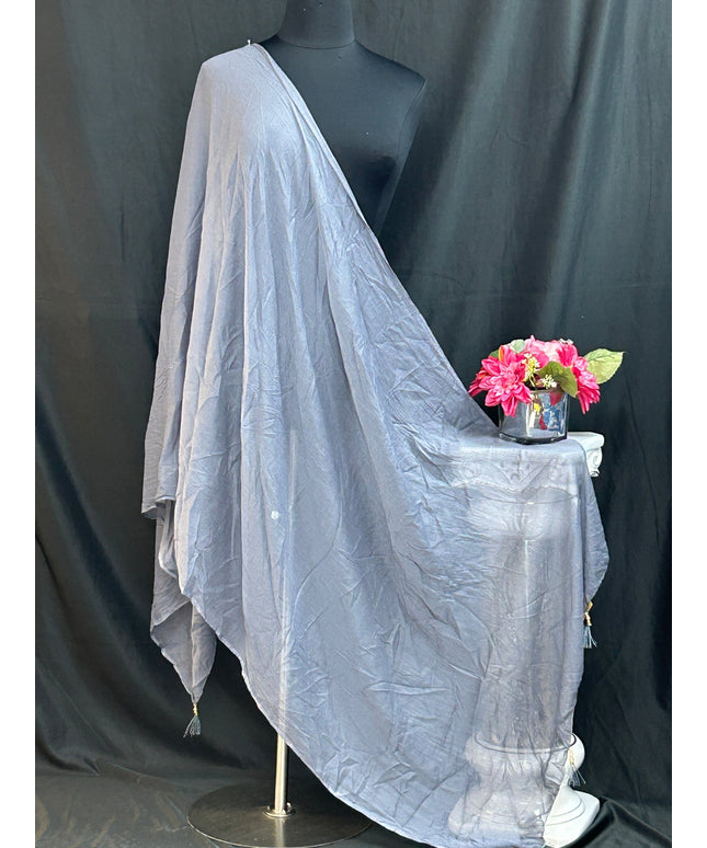 Grey chiffon dupatta by Kurti Connection USA
