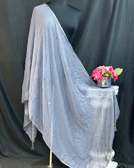 Grey chiffon dupatta by Kurti Connection USA