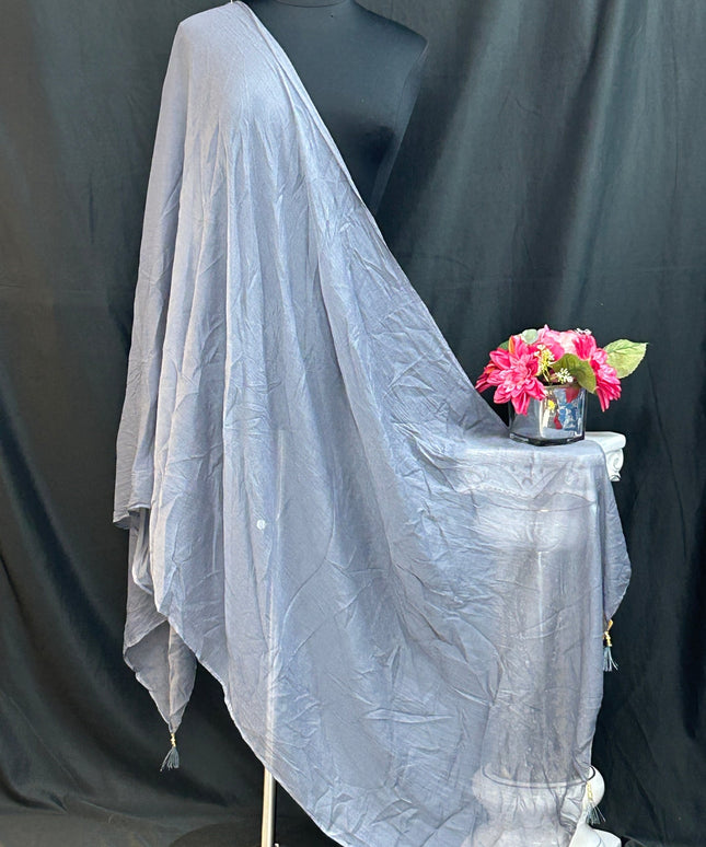 Grey chiffon dupatta by Kurti Connection USA